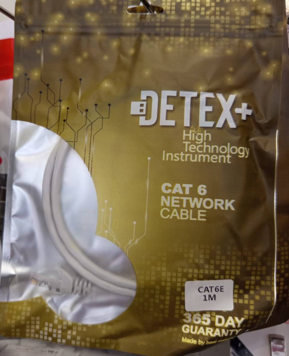 کابل شبکه DETEX + CAT 6 1M