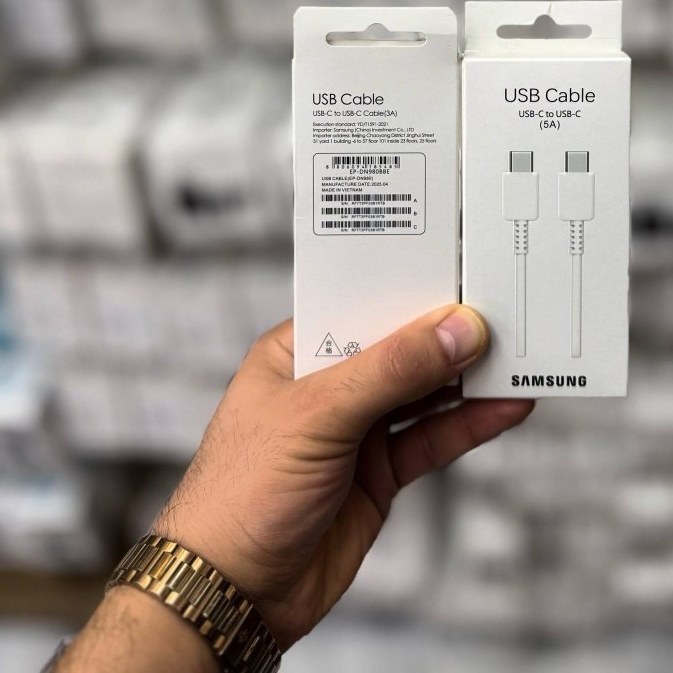 کابل شارژ دوسر تایپ سی سامسونگ مدل EP-DN980 - شارژ سریع 45 وات با کیفیت